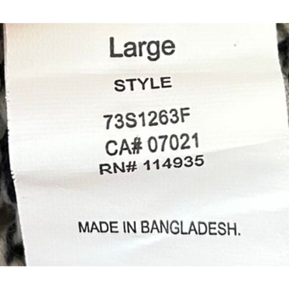 Harper Heritage Lace up Back Sweater Black & White Sz Large - Picture 3 of 5